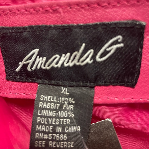 Women's Fuchsia Faux Fur Jacket - Picture 4 of 4